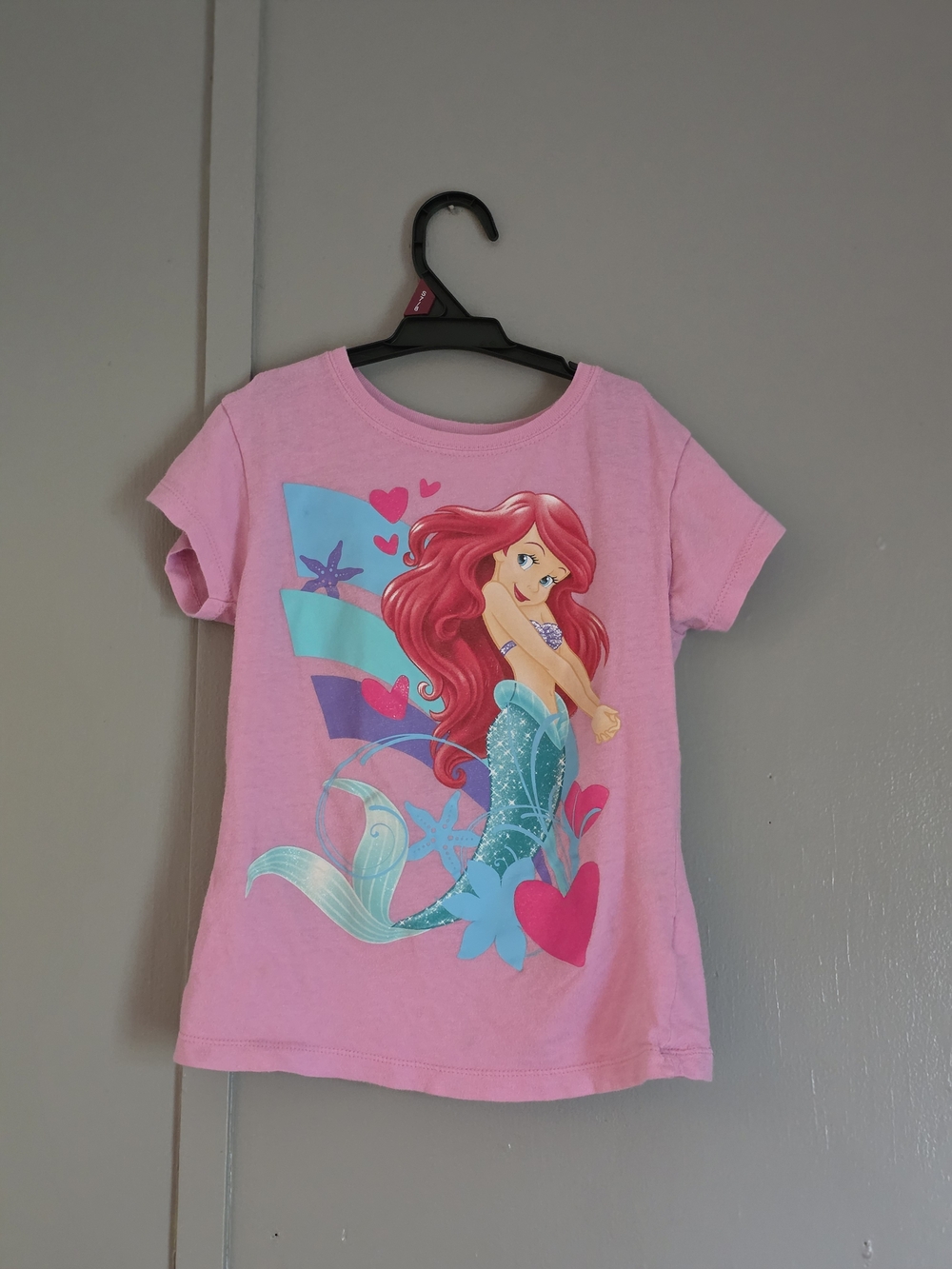 Girl's Disney The Little Mermaid Pink T-Shirt
